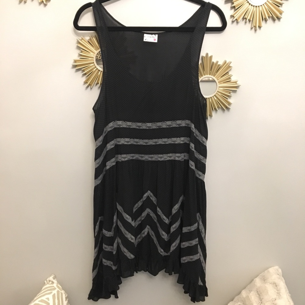 Free People tunic dress Black and Gray